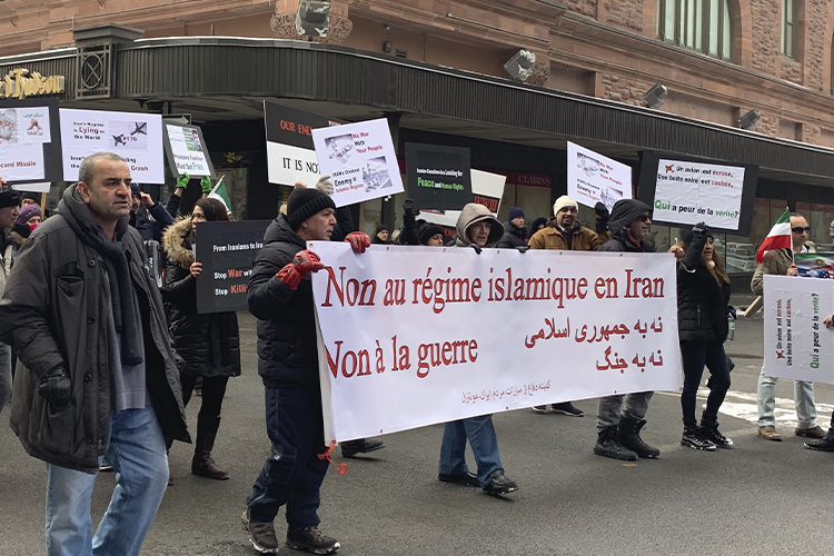 Iranian protest downtown