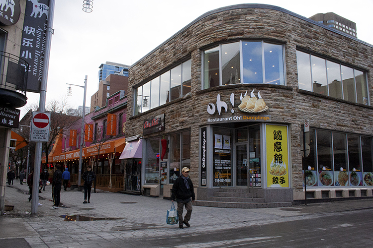 Wideshot of Montreal's Chinatown
