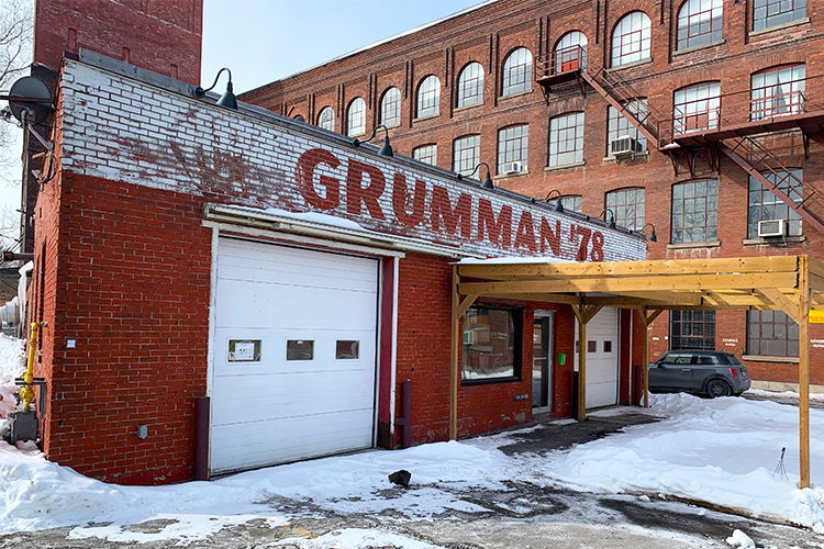 Exterior shot of restaurant Grumman 78 which closed during the pandemic