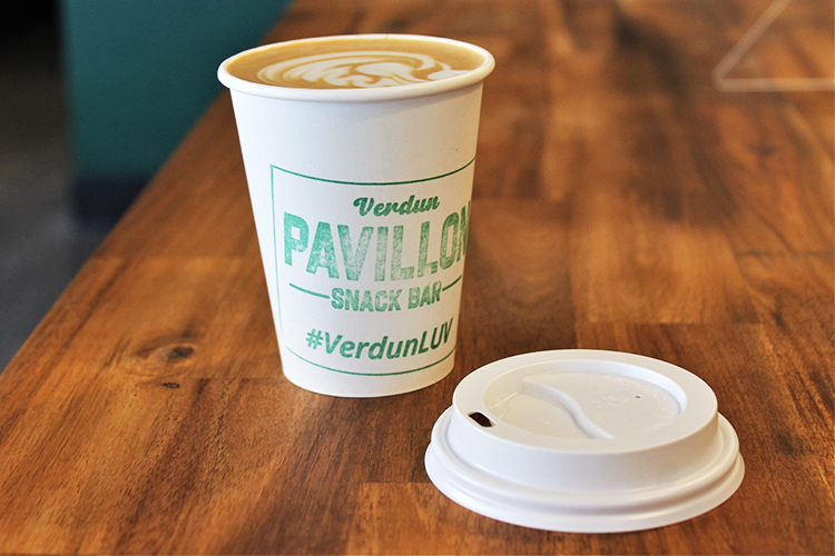 A latte from Cafe Pavillon