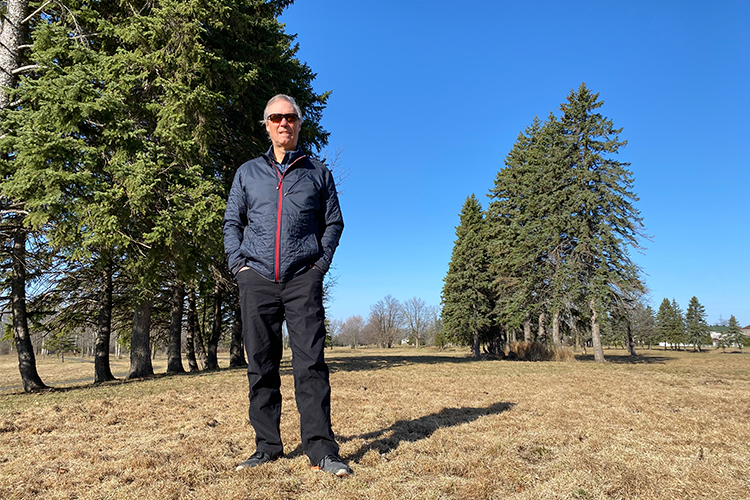 Yves Couturier at the Candiac golf course, a green space in the south shore