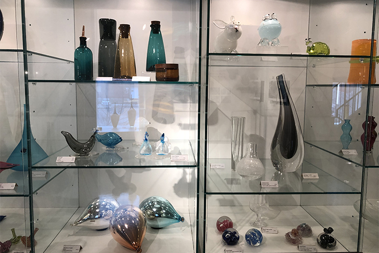 A collection of artisanal glass pieces
