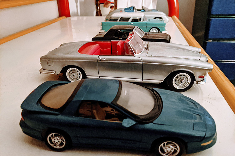 A collection of miniature vintage cars from a Montreal collector